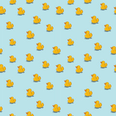 Wall Mural - vector illustration of duck seamless pattern