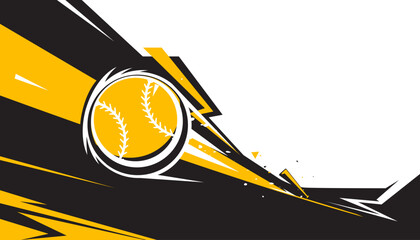 Wall Mural - Baseball background design. The sports concept.