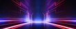 © neirfy - futuristic empty neon background, high technology flow