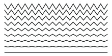 Vector From A Zigzag Line To A Straight Line On White Background.