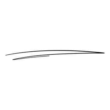 Calligraphy swoosh wavy line vector elements set