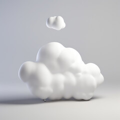 blender style 3d icon cloud system