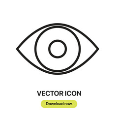 Fototapete - View icon vector. Linear-style sign for mobile concept and web design. View symbol illustration. Pixel vector graphics - Vector.