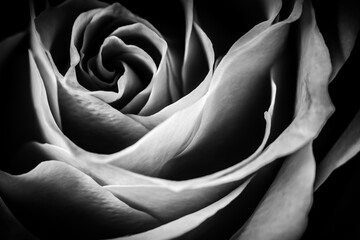 white rose on black