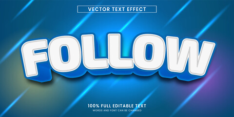 Wall Mural - Vector design editable text effect, follow text style