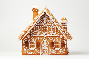 Wall Mural - gingerbread house with snow