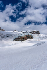 Wall Mural - The Spaghetti Tour is a traverse of the Monte Rosa massif. Winter snow covered mountain peaks in Europe. Great place for winter sports. 