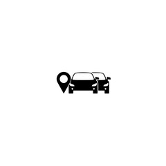 Sticker - Carpool share service. Car sharing icon isolated on white background