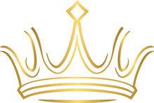 Golden Crown, King, Queen, Princess, Prince Gold Crown