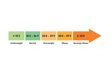 Wall Mural - Body Mass Index (BMI) Concept Design. Vector Illustration.