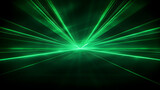 Fototapeta Sypialnia - Green laser beams on blank background for futuristic designs