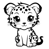 Fototapeta  - Adorable Lion Cub Vector Illustration