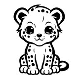 Fototapeta  - Adorable Lion Cub Vector Illustration