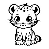 Fototapeta  - Adorable Lion Cub Vector Illustration