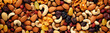 nuts and dried fruits background. ai generative