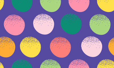 Wall Mural - seamless hand drawn pattern with colorful dots. vector brush strokes design elements. perfect for wa