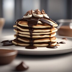 Poster - pancakes with chocolate