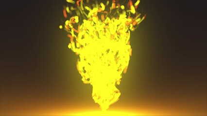 Poster - Abstract christmas gold shimmering particles. Computer generated 3d render