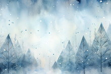 A minimalistic chsitmas background of trees in the snow