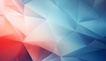 Wall Mural - Abstract futuristic geometric blue and red gradient background.