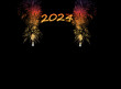 2024 mit Feuerwerk links und rechts 