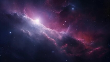 Wall Mural - a star and galaxy glimmer in the inky navy night sky, creating a majestic and awe-inspiring view