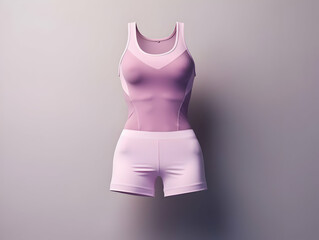 Wall Mural - Woman fitness suit mockup, 3D woman fitness suit mockup presentation, female gym and sport suit mockup, ai generated photo