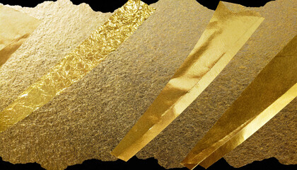 Poster - gold foil paper texture with transparent background