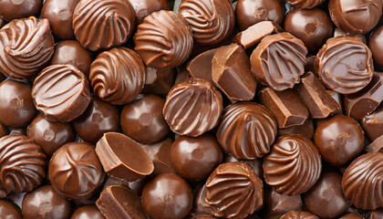 Wall Mural - chocolate candy background