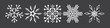 Snowflake variations icon collection . Doodle line snow icons, Winter symbol .	
