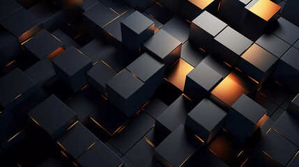 Poster - futuristic technology background, digital geometric