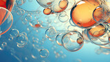 Fototapeta Mapy - Abstract illustration of bubbles floating in liquid.
