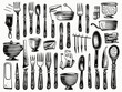 A Collection Of Utensils And Dishes - kitchen utensils.