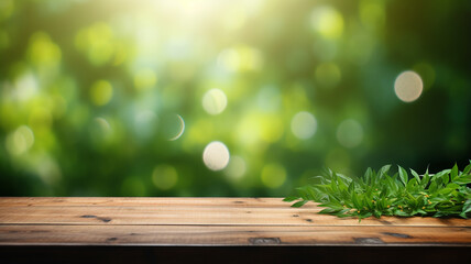 Canvas Print - empty wood table background