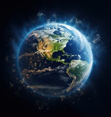 Wall Mural - earth on space planet in outer space clipart images