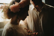 © ADDICTIVE STOCK - Generative AI of romantic wedding couple in soft light
