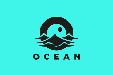 Poster - Ocean Sean Letter O Logo Design Vector template. Resort Travel Logotype concept icon.