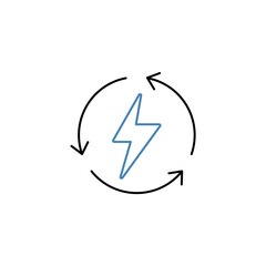 Wall Mural - Power concept line icon. Simple element illustration.Power concept outline symbol design.