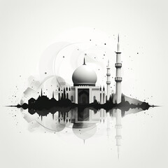 Wall Mural - abstract mosque stylized background template