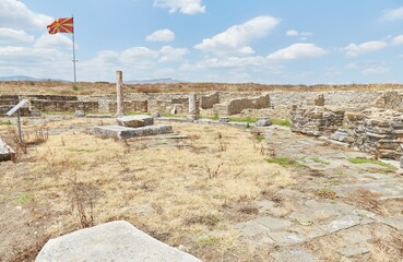 Wall Mural - The ancient ruins of Stobi in North Macedonia is known for its well-preserved mosaic