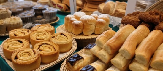 At the bakery sale, there was a wide variety of delicious food items, including Chinese-inspired cakes with unique flavors that tempted everyones taste buds. The aroma of freshly baked desserts filled