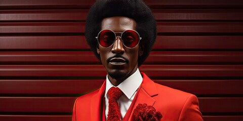 a man in a suit in a red suit, generative AI