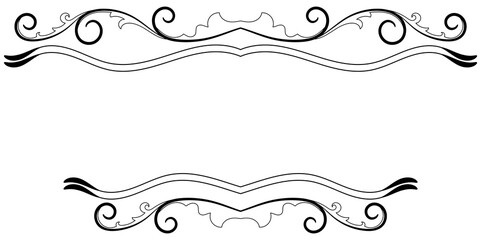 Wall Mural - vintage horizontal frame Label lines for making catalogs and brochures for coffee shops and boutiques.