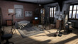 © Priyankara - Photo_3D_grunge_room_interior_with_spotlight_and_smo