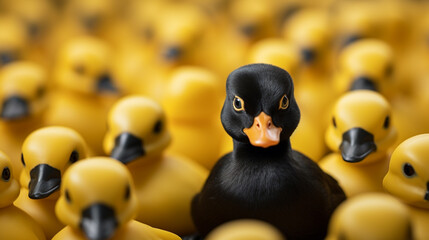 Poster - penguin in a crowd