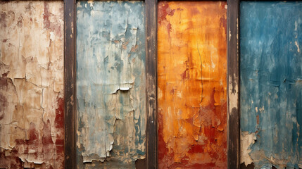 Sticker - old wooden door