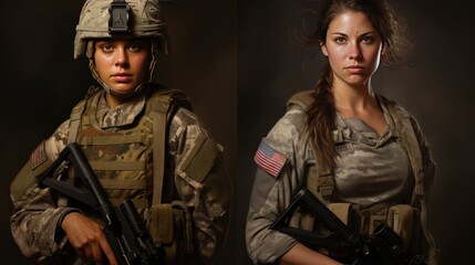 women army background wallpaper ai generated