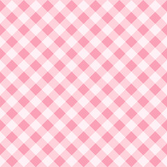 Wall Mural - Gingham seamless pattern.Checkered tartan plaid repeat pattern in Pink.Geometric vector illustration background wallpaper