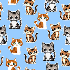  seamless pattern with cats