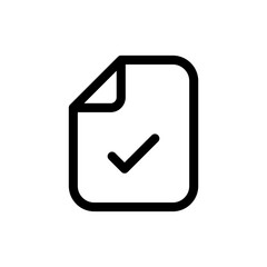 Aufkleber - check mark tick icon approved sign, file document checkmark icon. web vector icon